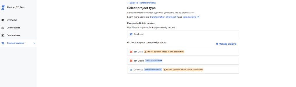Adding dbt Cloud transformations in Fivetran