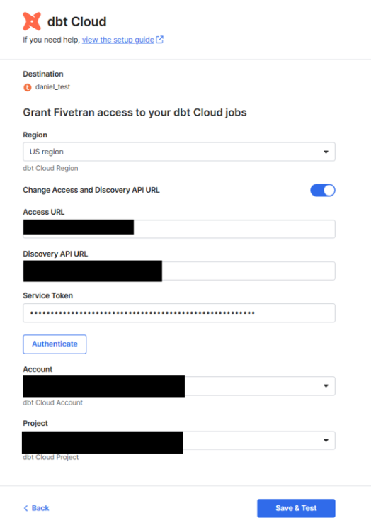 Integrating dbt Cloud with Fivetran